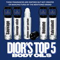 Dior’s type top 5 body oils travel size