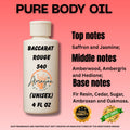 Baccarat Rouge 540 type Body Oil